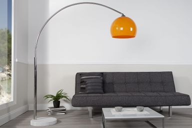 Lampa podłogowa Bowl 170-210 cm pomarańczowa