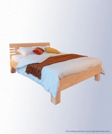Lit Premium bois massif – Design épuré