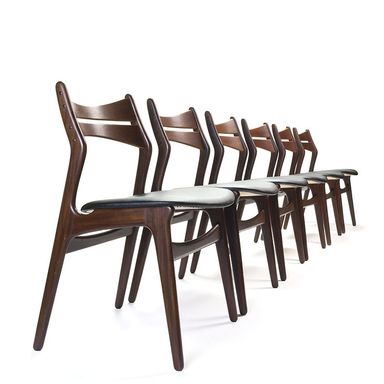 Set of 6 vintage model 310 chairs by Erik Buck - Retro