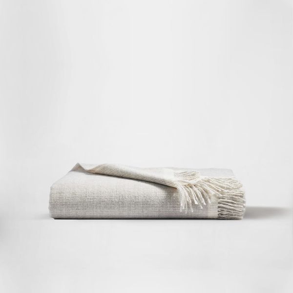 Silk & Snow 100% Alpaca Wool Throw Blanket, in Monaco