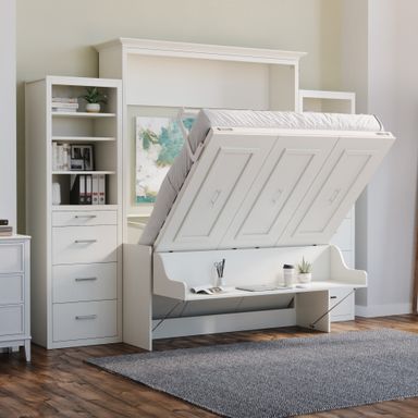 Alegra Queen Murphy Bed with Desk and Double Side Towers – Urban ...