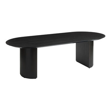 Russo Extra Long Oval Fluted Wood Dining Table