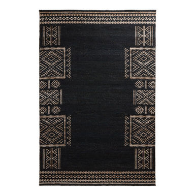 Kavi Black and Tan Indoor Outdoor Rug