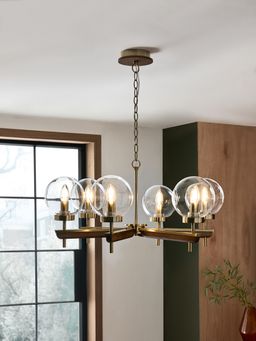 Brass Archer 6 Light Chandelier Ceiling Light