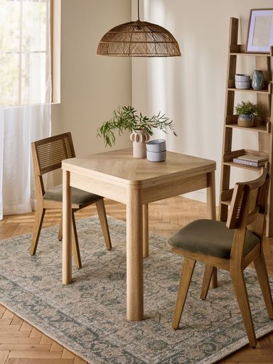Mid Natural Owen 4 to 6 Seater Extending Dining Table
