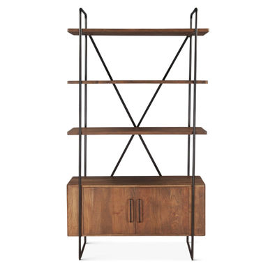 Valor 46" Bookshelf in Pecan Brown